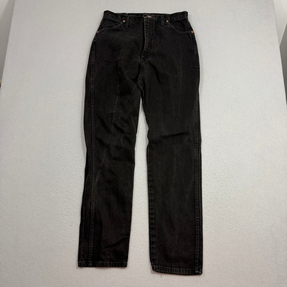 Vintage Wrangler Jeans Women 13x32 Black 14MWZWK Straight Leg Made in USA 90s